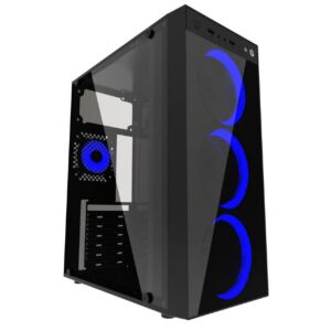 Gaming Case Gembird Fornax 1500B, Blue led fans