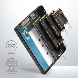 Rack HDD AXAGON RSS-M2B SATA M.2 BOX 2.5"