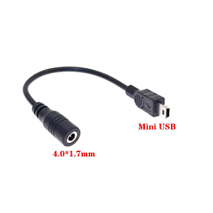 Cablu adaptor DC 4.0x1.7 female la mini USB male