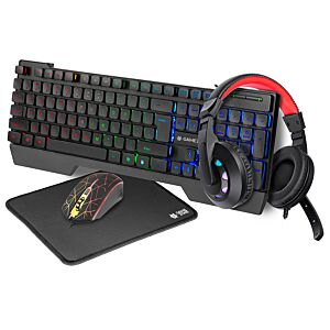 Kit Keyboard, mouse, casti si mousepad Mamooth USB 4 in 1
