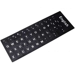 Laptop keyboard sticker layout ENG (US) black