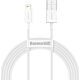 USB cable to Lightning Male Baseus Superios CALYS-C02 2m white