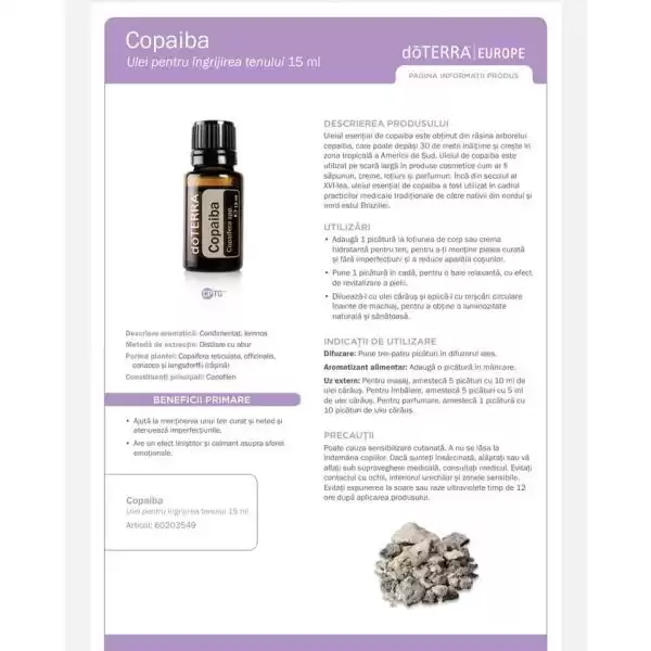 Essential oil doTERRA Copaiba 15ml